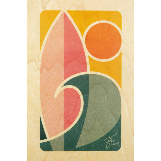 Carte en bois landes planche W