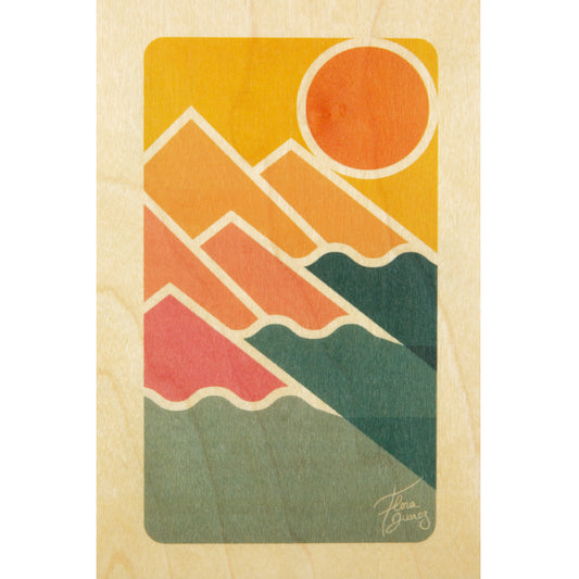Carte en bois landes right sun W
