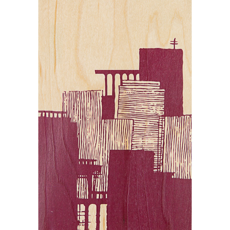 Carte en bois landscapes city W
