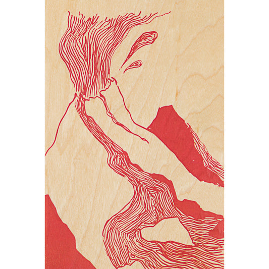 Carte en bois landscapes volcano W