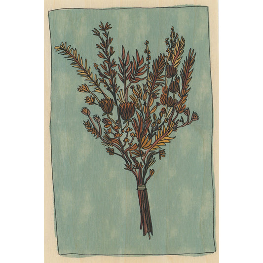 Carte en bois le sud fleurs séchées W