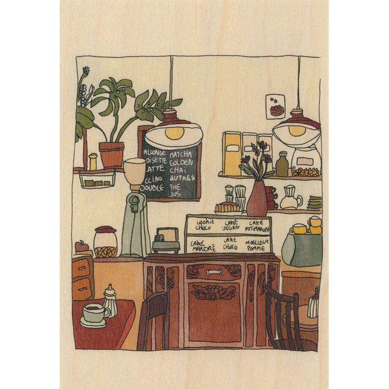 Carte en bois le sud grocery store W