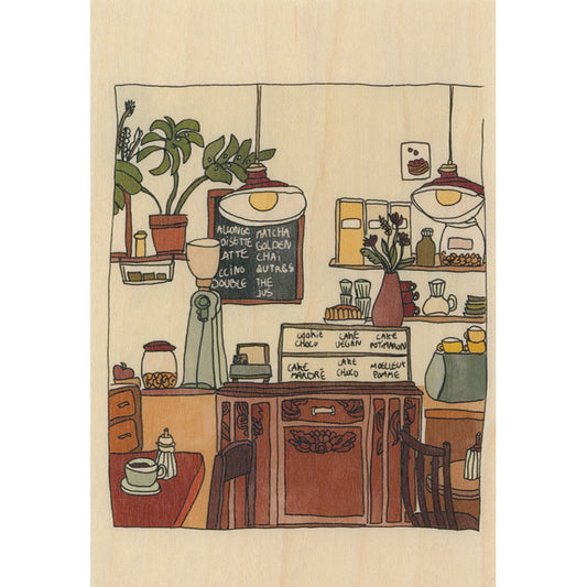 Carte en bois le sud grocery store W