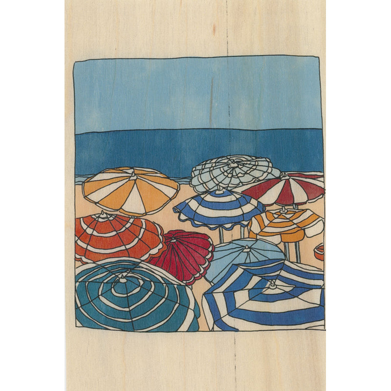 Wood postcard le sud parasols W