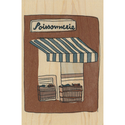 Carte en bois le sud poissonnerie W