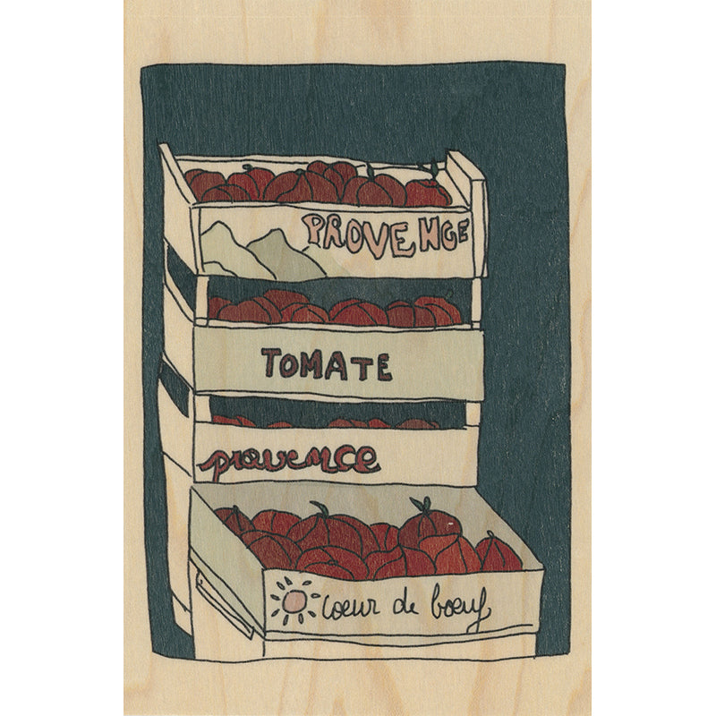 Carte en bois le sud tomates W