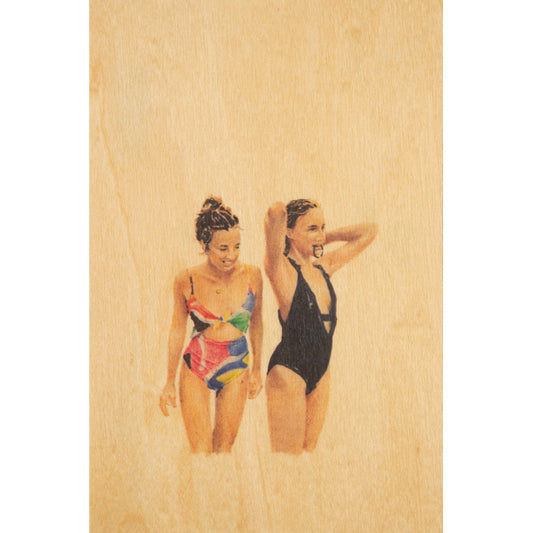 Carte en bois leisure Mathilde et Valentine W