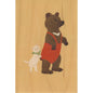 Wood postcard little animals bear W