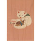 Wood postcard little animals fawn W