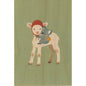 Wood postcard little animals lamb W