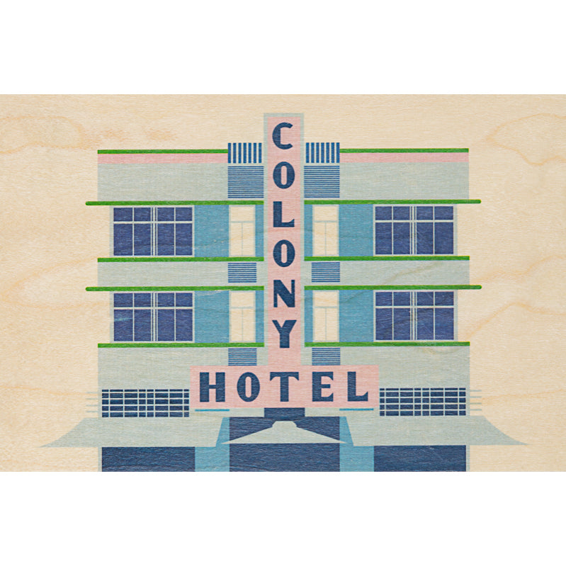 Carte en bois Miami colony W