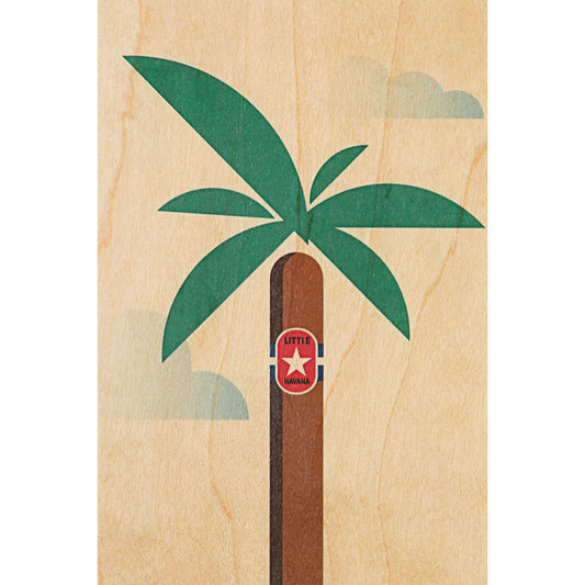 Carte en bois Miami havana W