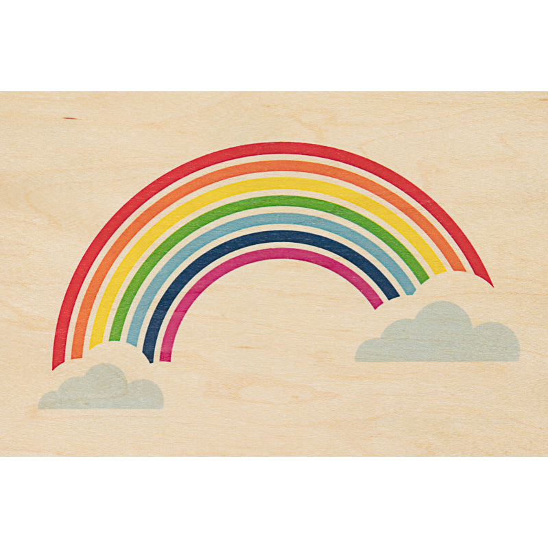 Carte en bois Miami rainbow W
