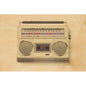 Carte en bois music icons ghetto blaster W