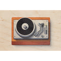 Carte en bois music icons turntable W