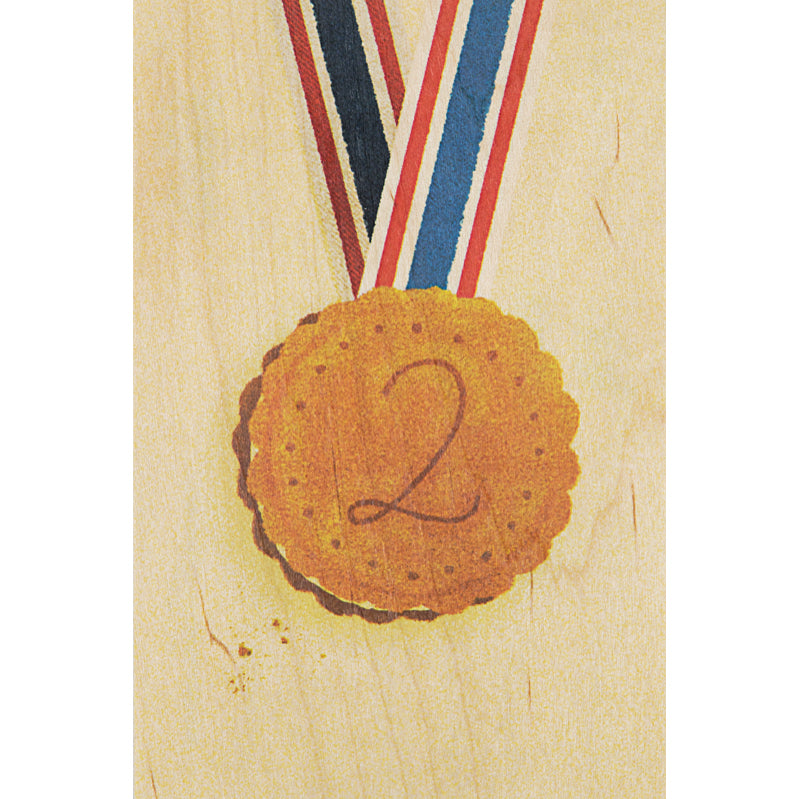 Carte en bois numbers 2 W