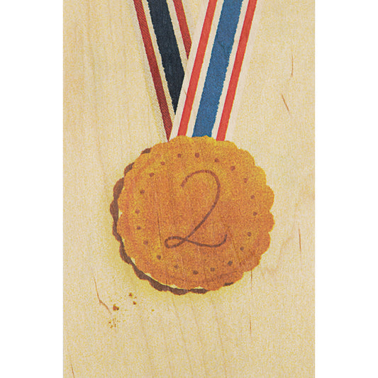 Carte en bois numbers 2 W