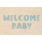 Carte en bois painted words baby blue W