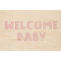 Carte en bois painted words baby pink W