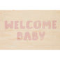 Carte en bois painted words baby pink W