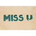 Carte en bois painted words missu W
