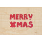 Carte en bois painted words xmas W