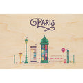 Carte en bois Paris 1 W
