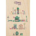 Carte en bois Paris 10 W