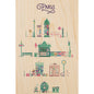 Carte en bois Paris 10 W