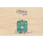 Carte en bois Paris 7 W
