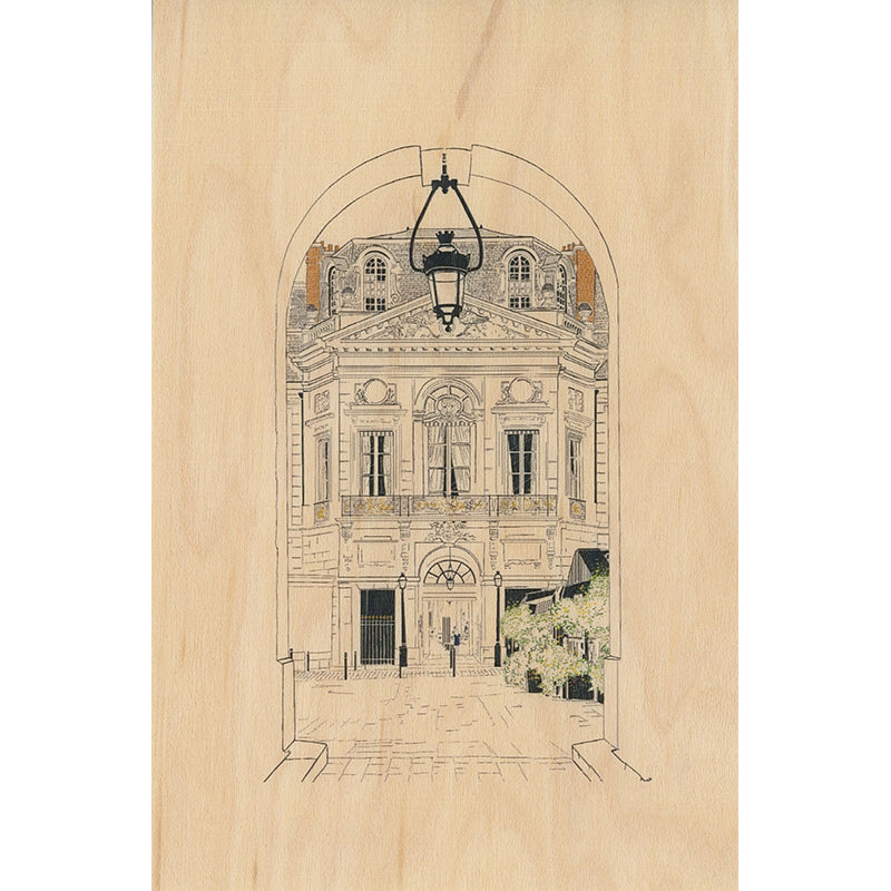 Carte en bois Paris icons hotel particulier W