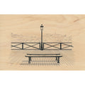 Carte en bois Paris icons Pont des Arts W