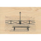 Carte en bois Paris icons Pont des Arts W