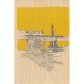 Carte en bois Paris icons yellow eiffel W