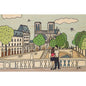 Carte en bois Paris illustré Notre-Dame W
