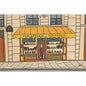 Carte en bois Paris illustré boulangerie W
