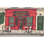 Carte en bois Paris illustré brasserie W