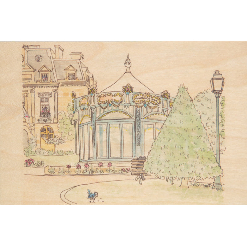 Carte en bois parisian displays carousel W