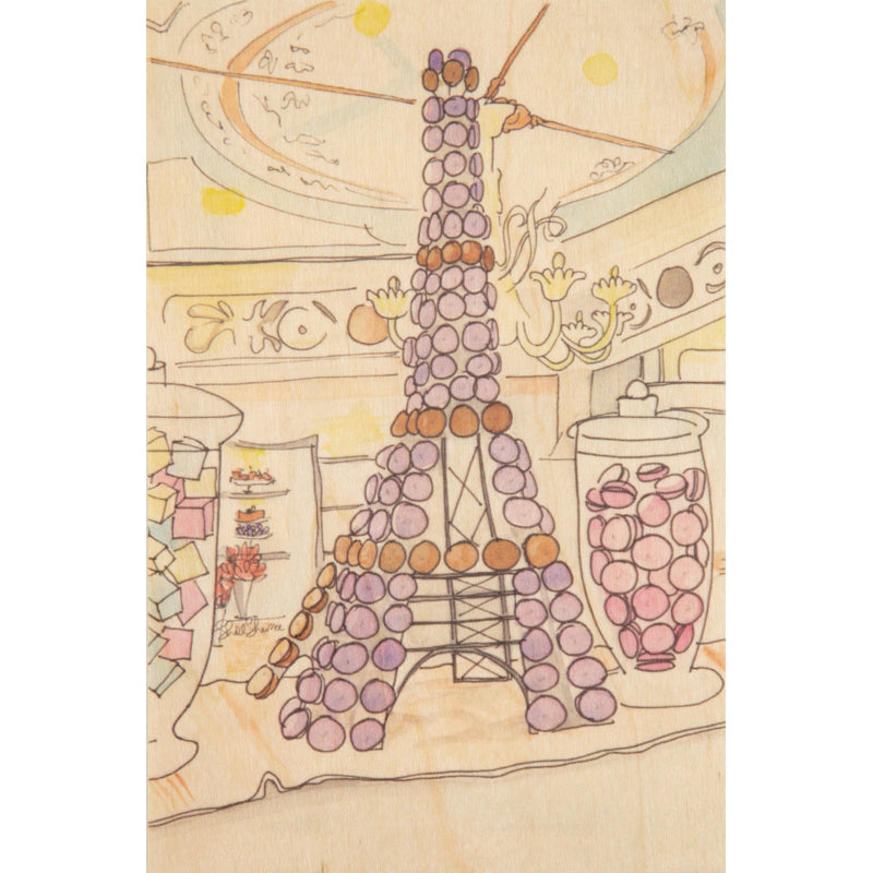Carte en bois parisian displays Ladurée W