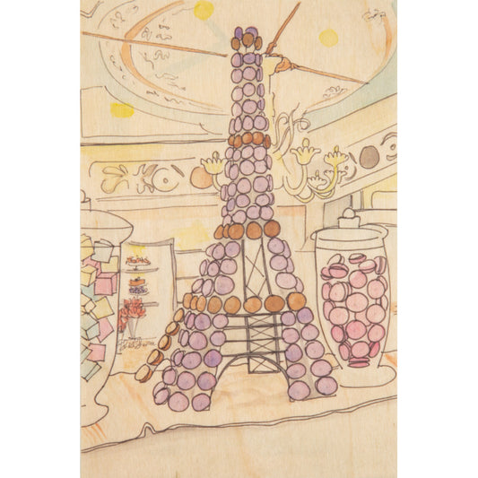 Carte en bois parisian displays Ladurée W