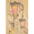 Carte en bois parisian displays lampadaires W