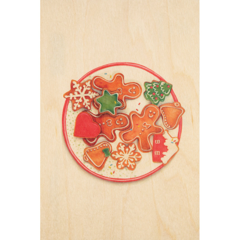 Wood postcard pastries biscuits W