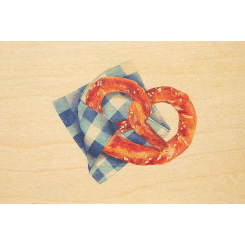 Carte en bois pastries bretzel W