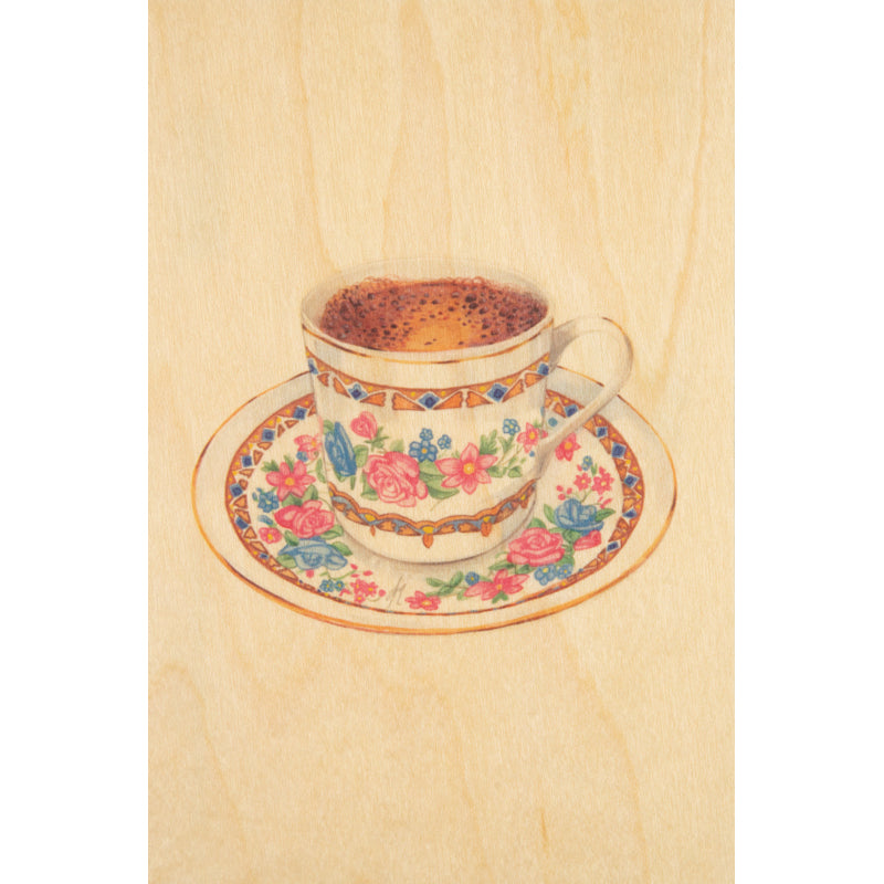 Carte en bois pastries café W