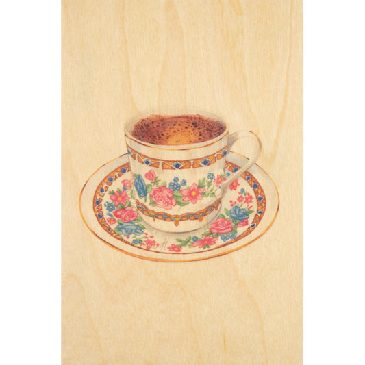 Carte en bois pastries café W