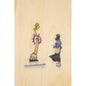 Wood postcard people at museum Lichtenstein W