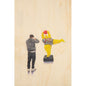 Wood postcard people at museum Nikki de Saint Phalle W