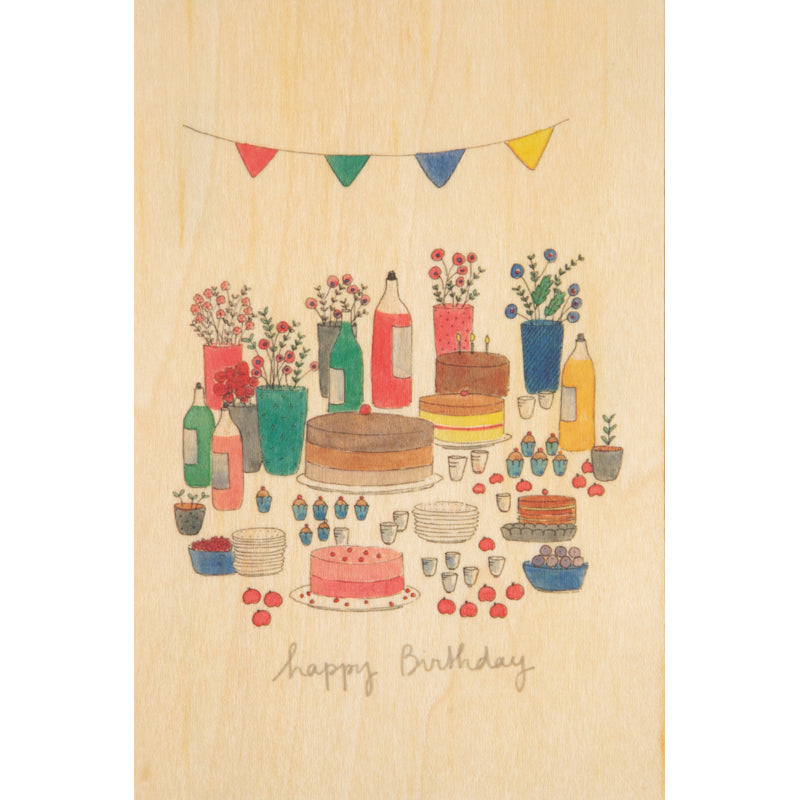 Carte en bois petit gramme HB W