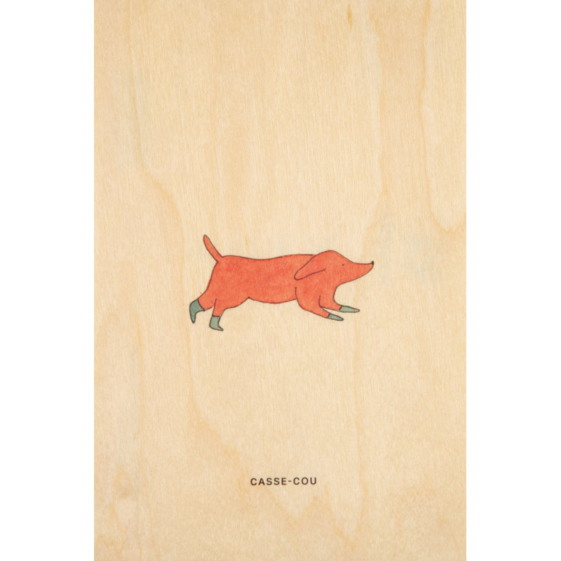 Carte en bois petit gramme casse cou W