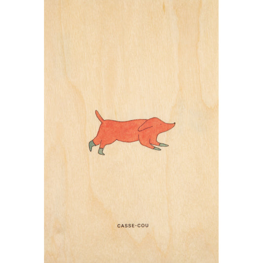 Carte en bois petit gramme casse cou W